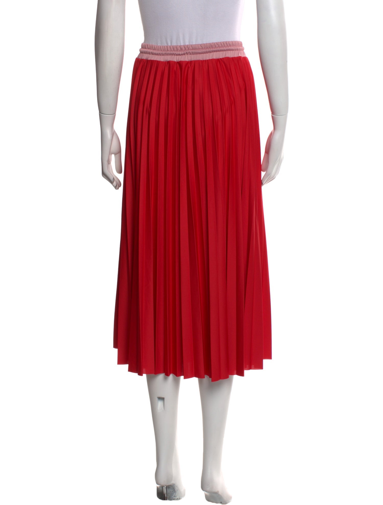 Moncler Pleated Accents Midi Length Skirt